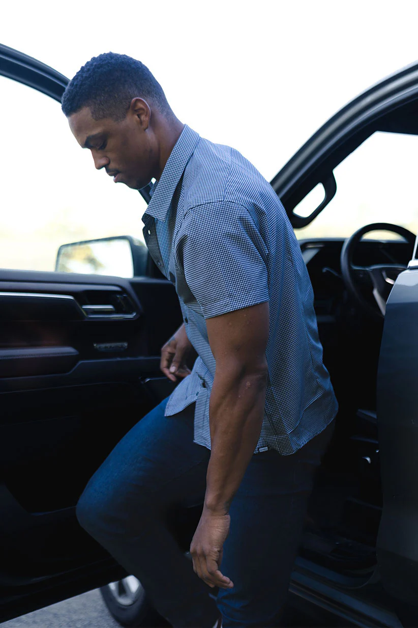 Motive Pattern Short Sleeve Dress Shirt - Image 15