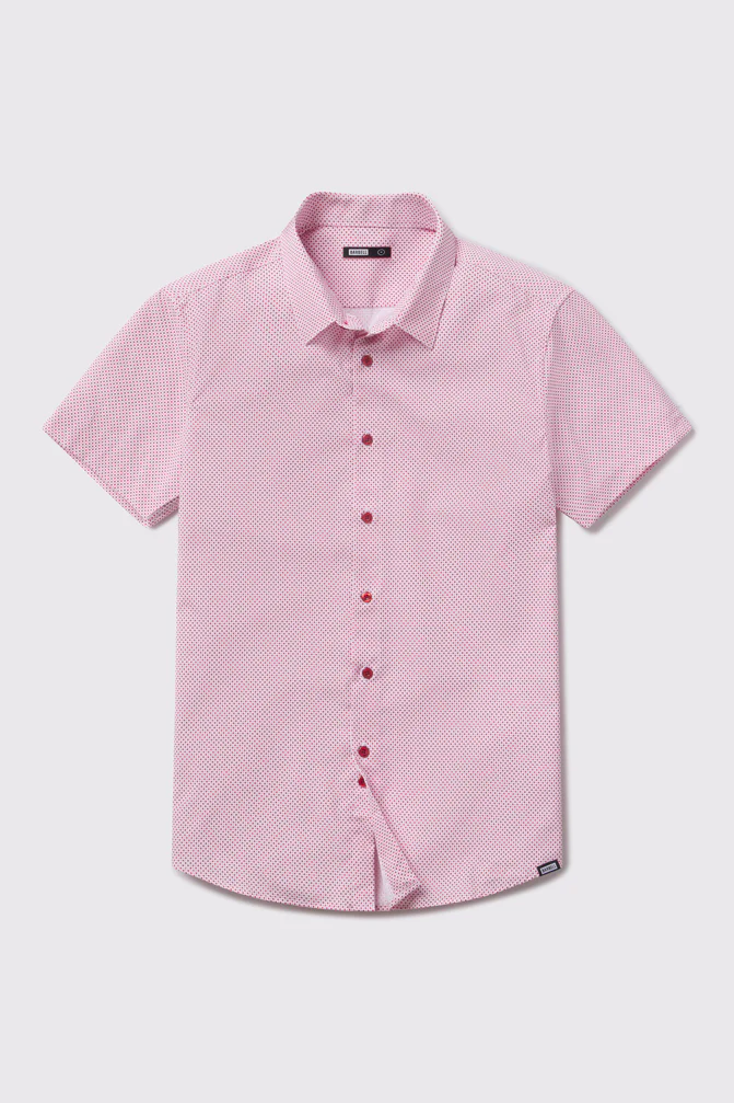 Motive Pattern Short Sleeve Dress Shirt - Image 7