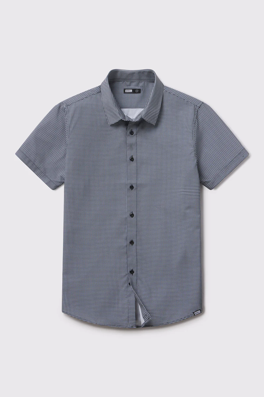 Motive Pattern Short Sleeve Dress Shirt - Image 8